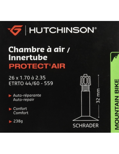 CAMARA HUTCHINSON 26X1.75/2.35 V/STANDARD 48MM