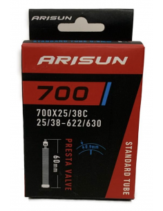 CAMARA ARISUN 700X25/38C V/PRESTA 60MM ROSCA