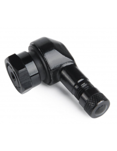 VALVULA CURVADA NEGRA  11.3 MM ALUMINIO METALICA  